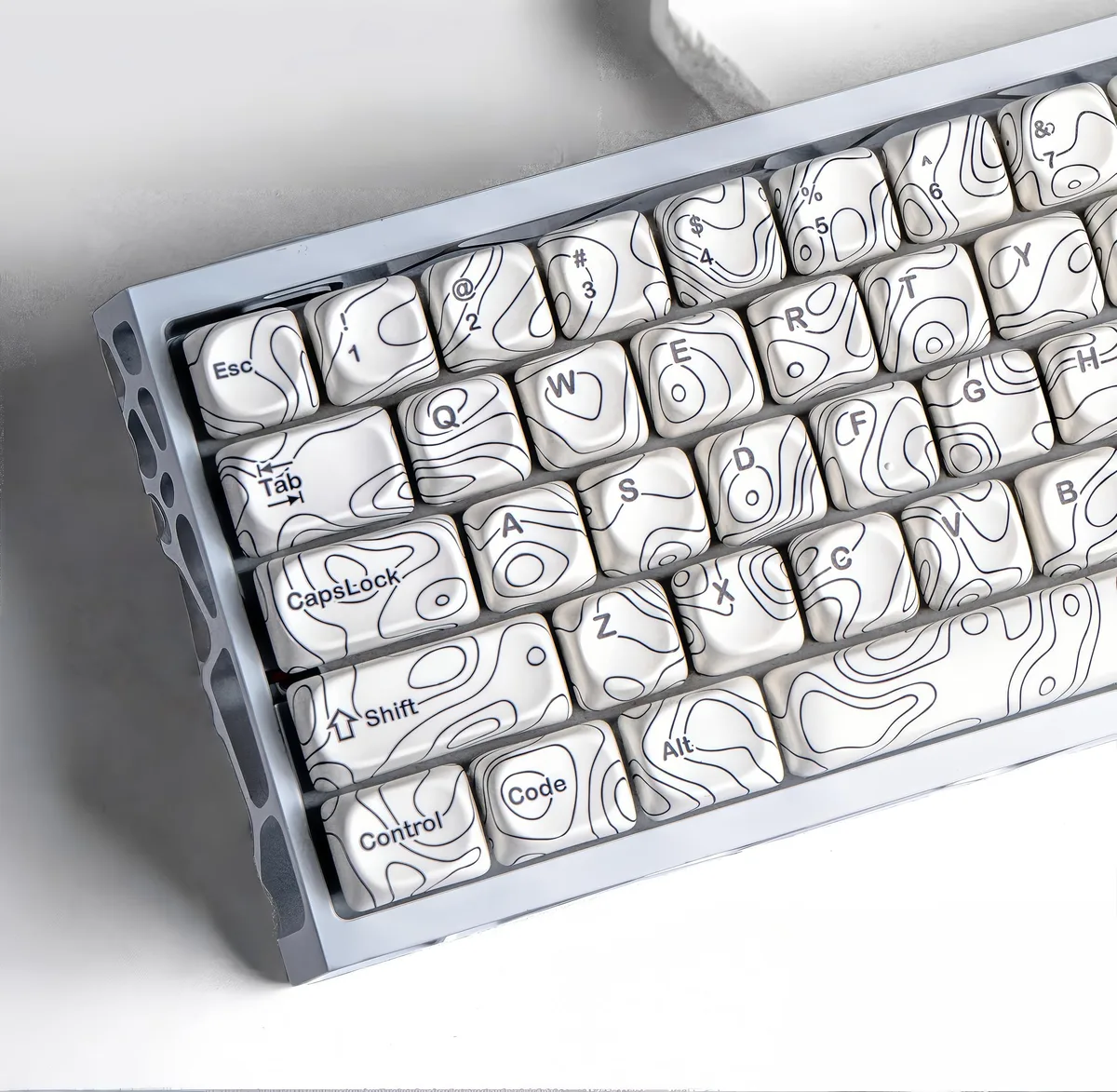 Womier Womier White Topographic Keycap Set MOA PBT 129-key keyboard accessory — product photo