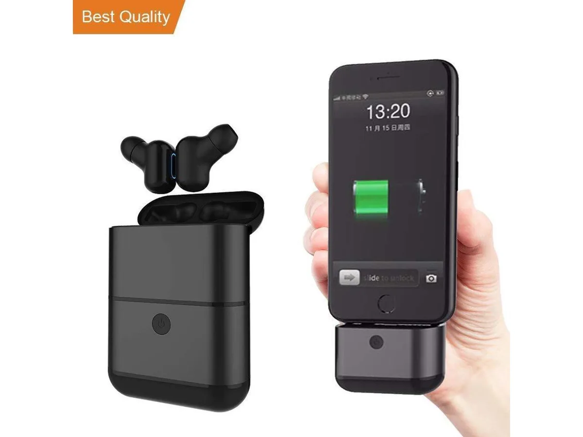 Werleo Werleo X2-TWS detachable wireless earphones with power bank charging case — product photo