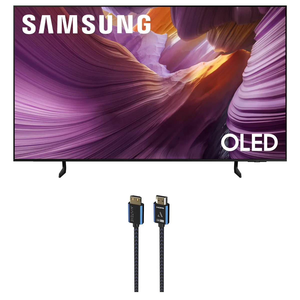 SAMSUNG SAMSUNG QN77S85FAEXZA 77 Inch OLED 4K 120Hz Smart LED TV with Austere 2.5m HDMI Cable — product photo