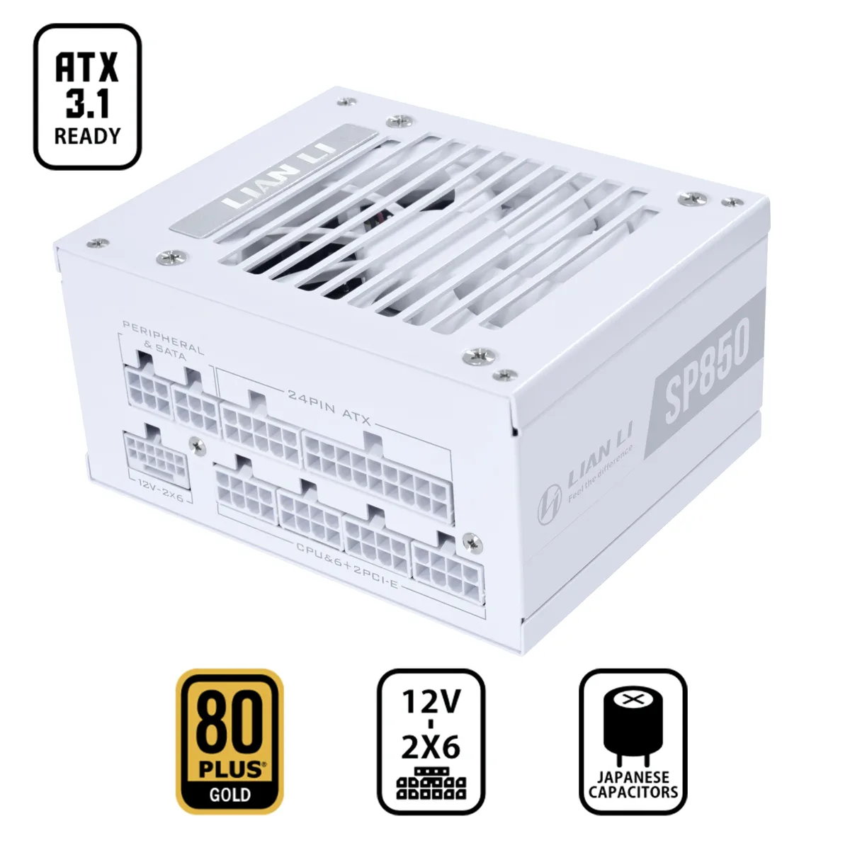 Lian Li Lian Li SP850G.W 850W SFX power supply White — product photo
