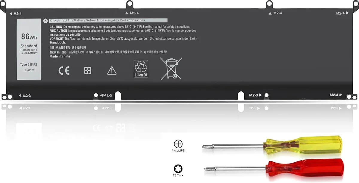 BFKK BFKK 69KF2 86Wh 11.4V laptop battery — product photo