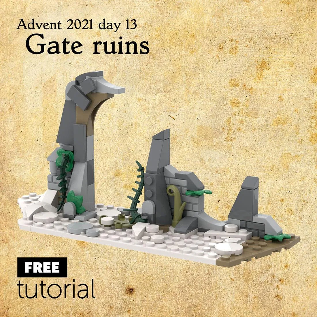 ZITIANYOUBUILD ZITIANYOUBUILD MOC-96363 Medieval Gate Ruins 89 Parts Building Toy — product photo