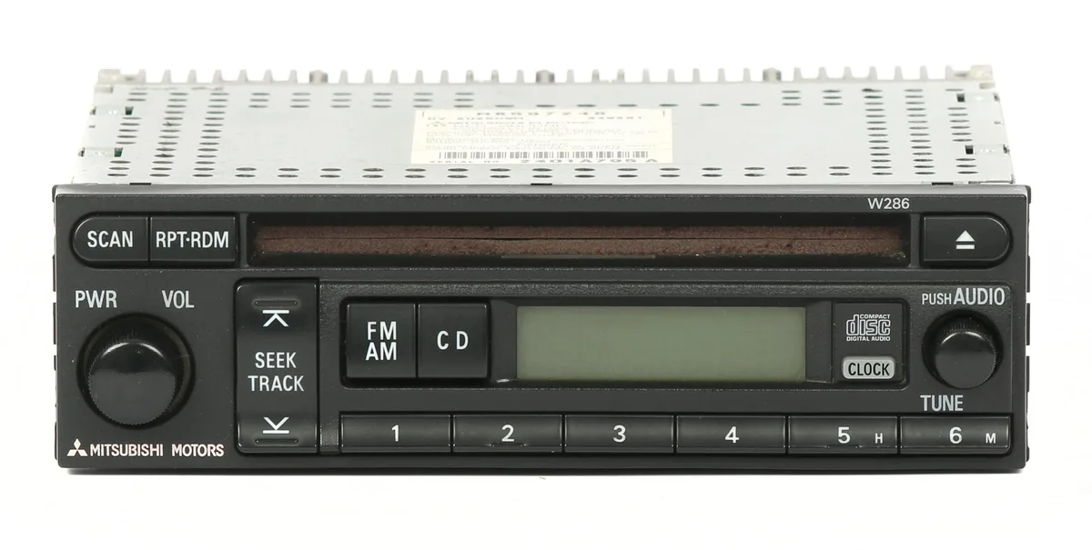1 Factory Radio 1 Factory Radio Receiver MR587248 2002-2003 Mitsubishi Galant AM FM CD W286 — product photo