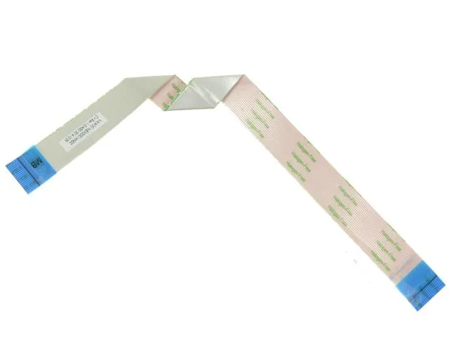 Flat beige ribbon cable with connectors at each end