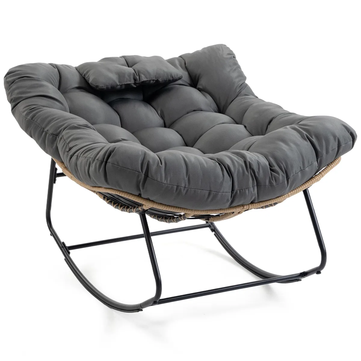 VANBOW VANBOW Large Indoor Outdoor Rocking Chair Grey — product photo