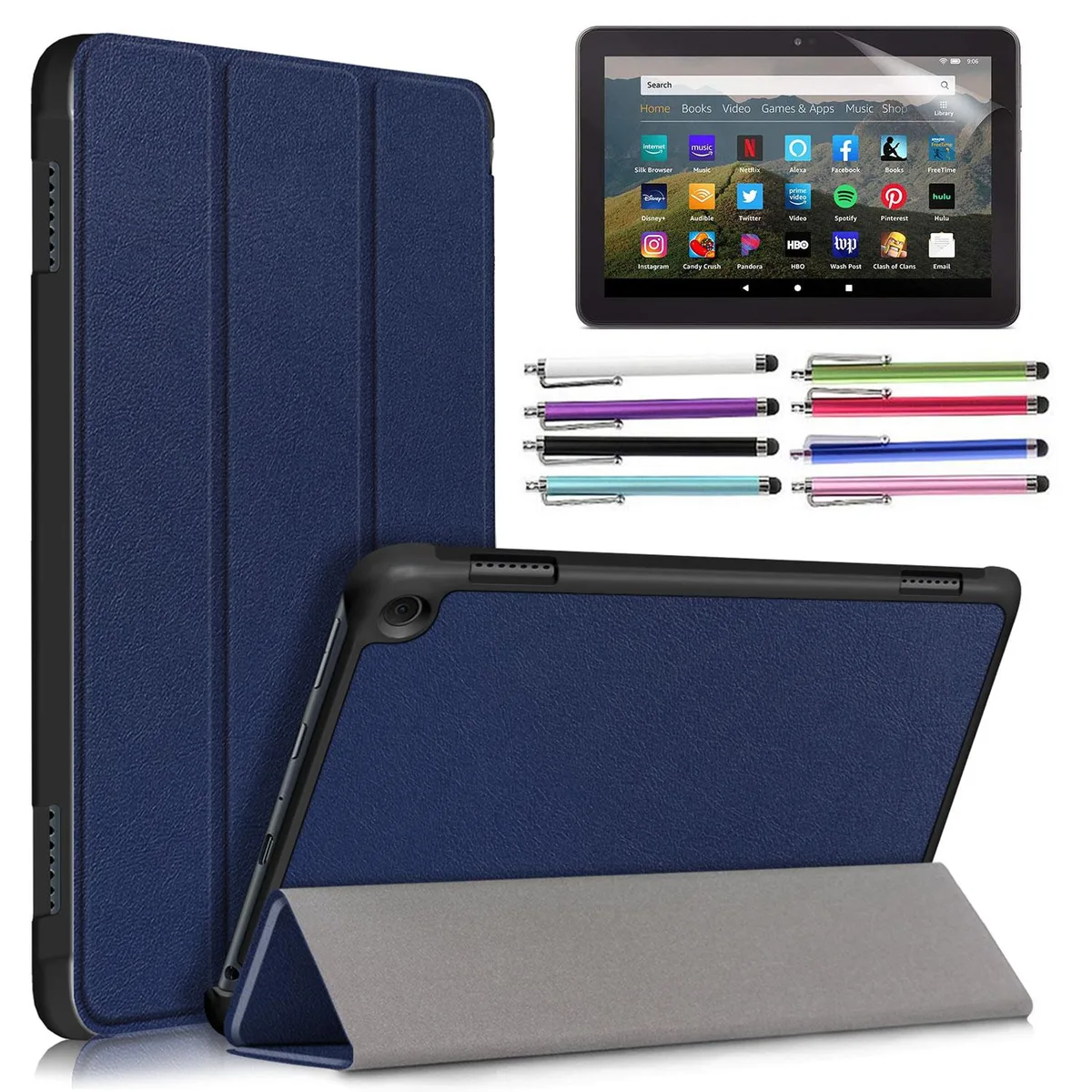 anicestore anicestore Laptop Case Navy Blue for Fire HD 8 10th 12th Gen 2020 2022 — product photo