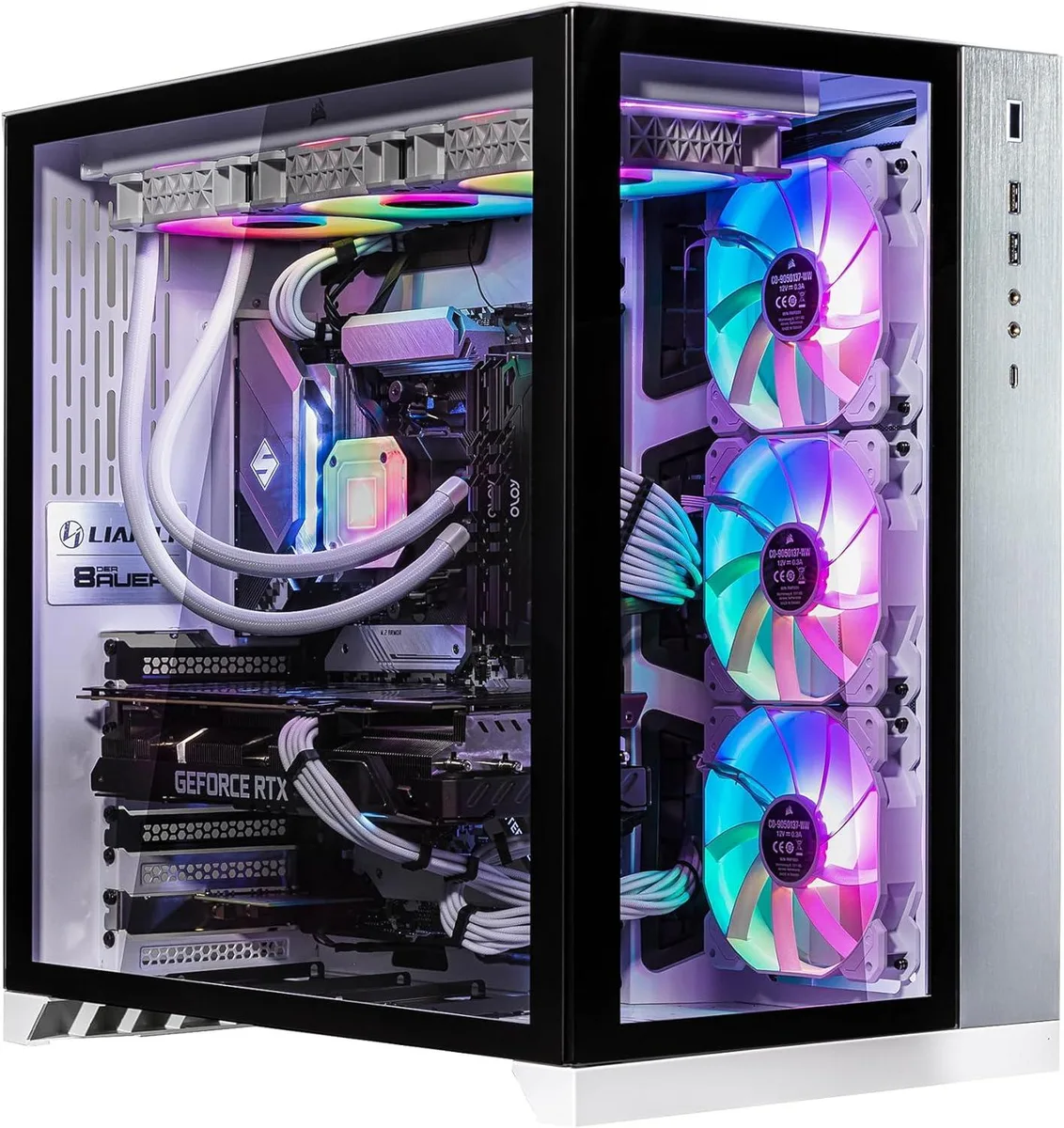 Velztorm Velztorm Lux Gaming PC Ryzen 9 5950X RTX 3070 64GB DDR4 2TB PCIe SSD 360mm AIO White — product photo
