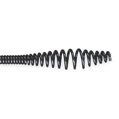Coiled transparent drain cable with bulb auger end