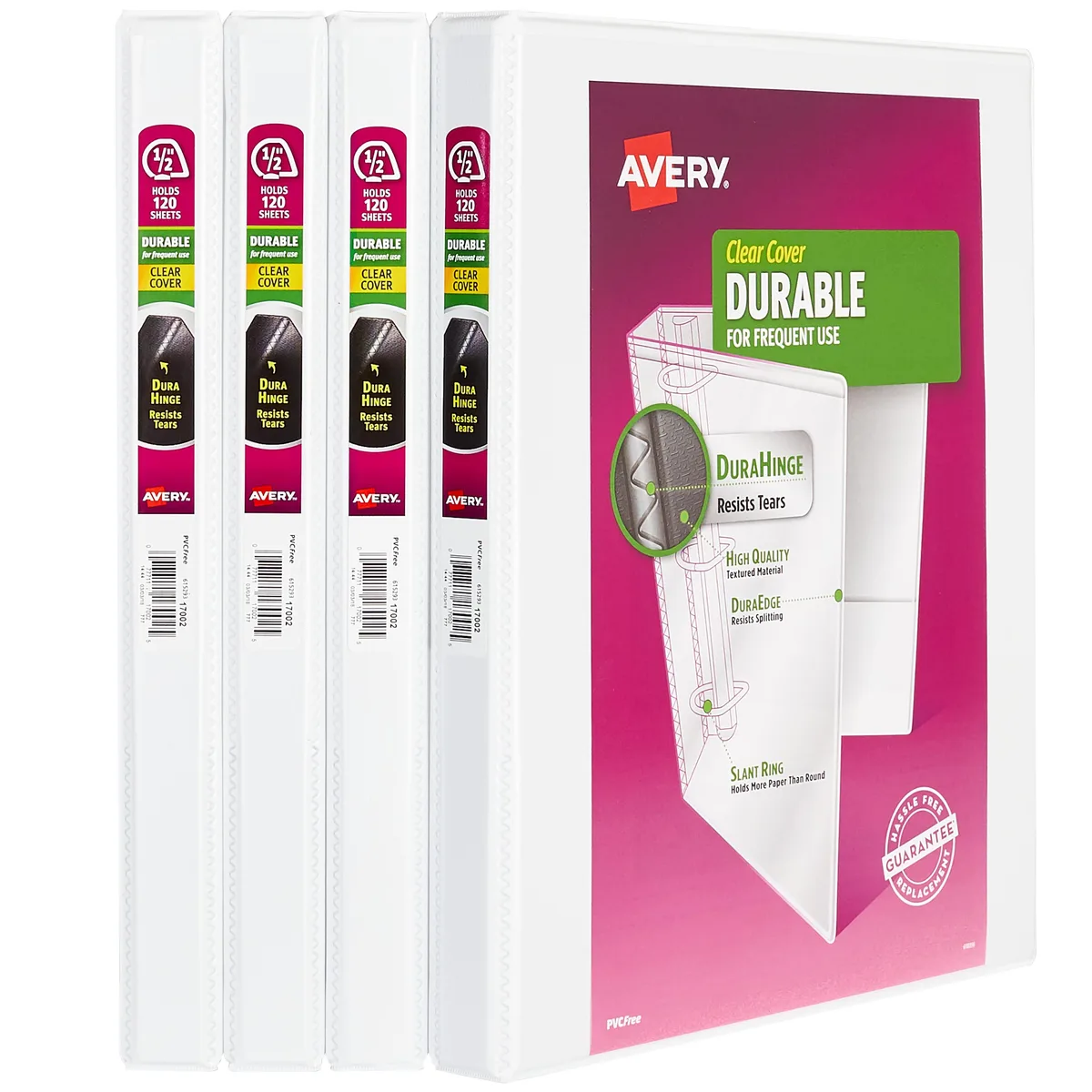 Avery Avery Durable View Binders 0.5" Slant Rings 4 White 120 Sheets — product photo