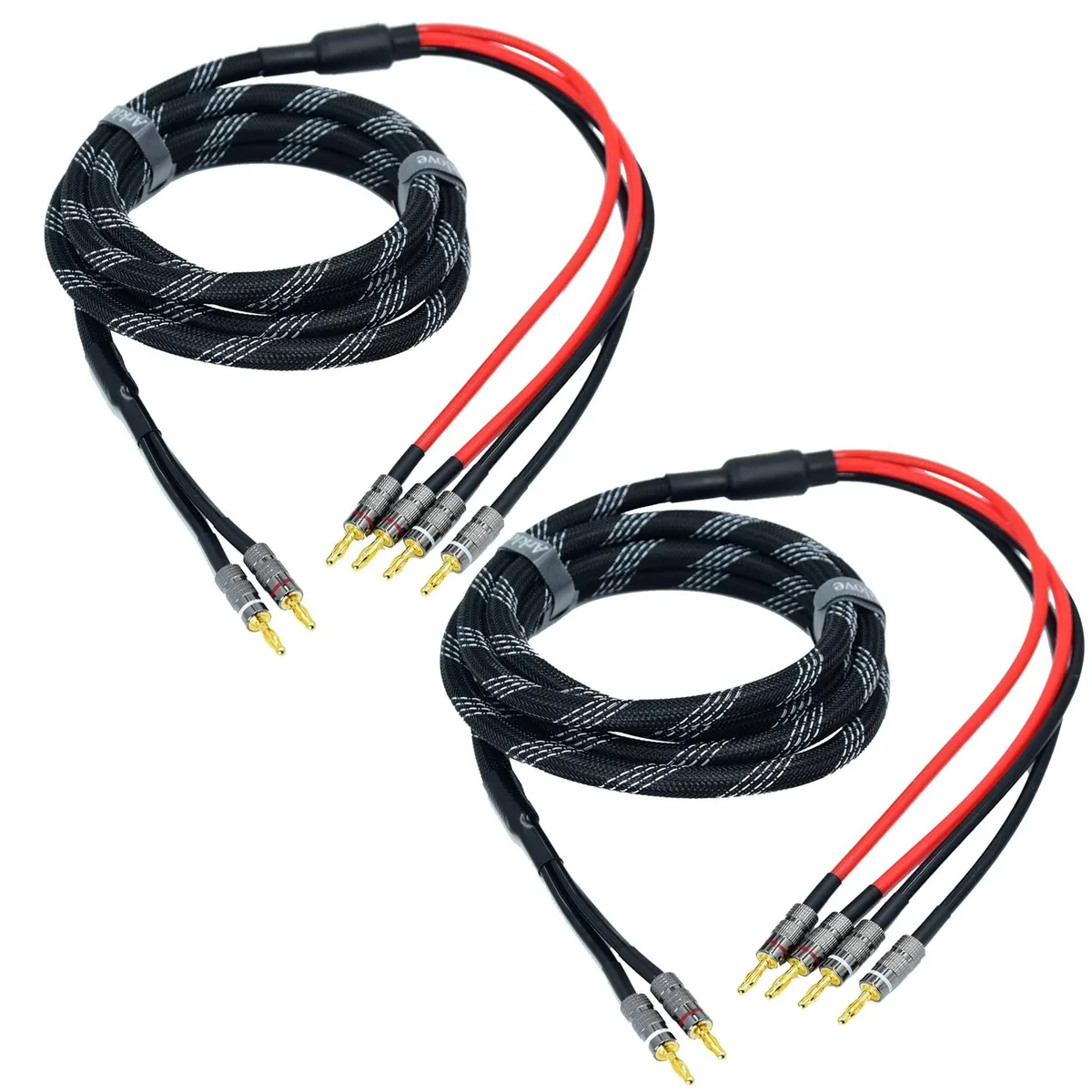 Adafruit Adafruit 13 AWG 2-to-4 banana speaker cable 3 ft 4-pack — product photo