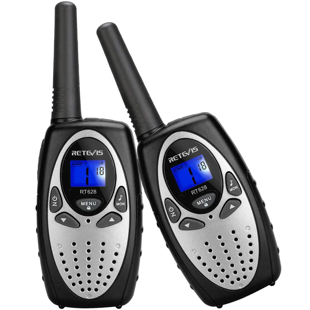 KEHIPI KEHIPI RT628 two-way radio pair silvery 22 channels 1 km — product photo