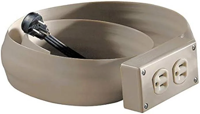 usbroway usbroway Lay Flat Cable Protector 8FT Beige 13A 125V 16AWG 120J — product photo