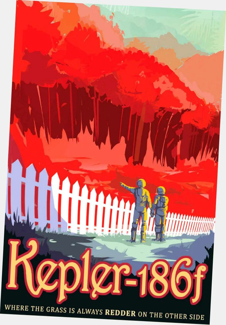 Western Graphic Western Graphic Kepler 186F Poster 24x36 in — product photo