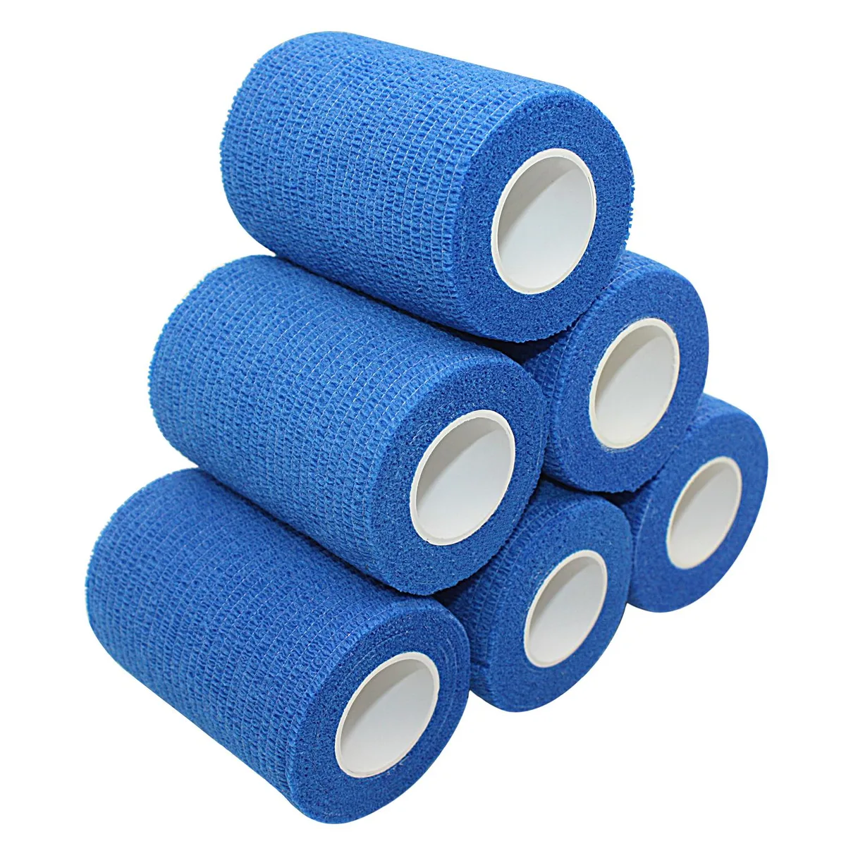 COMOmed COMOmed Self Adherent Cohesive Bandage Latex 3"x5 Yards 6 Rolls Blue — product photo