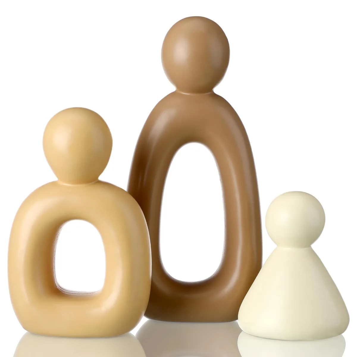  Avery AD-Youyole-1832 Abstract Family Sculpture 3.4/2.5/7.1 in Khaki Resin — product photo