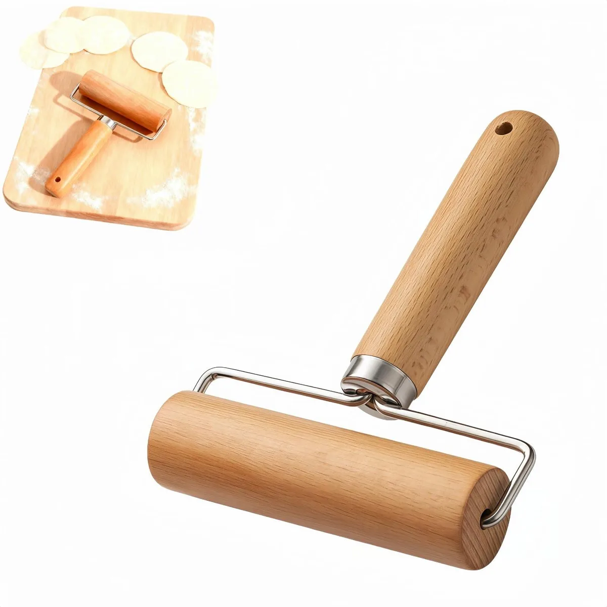  RyanDesign Wooden Rolling Pin 6.1 in 1.18 in diameter 3.63 oz — product photo
