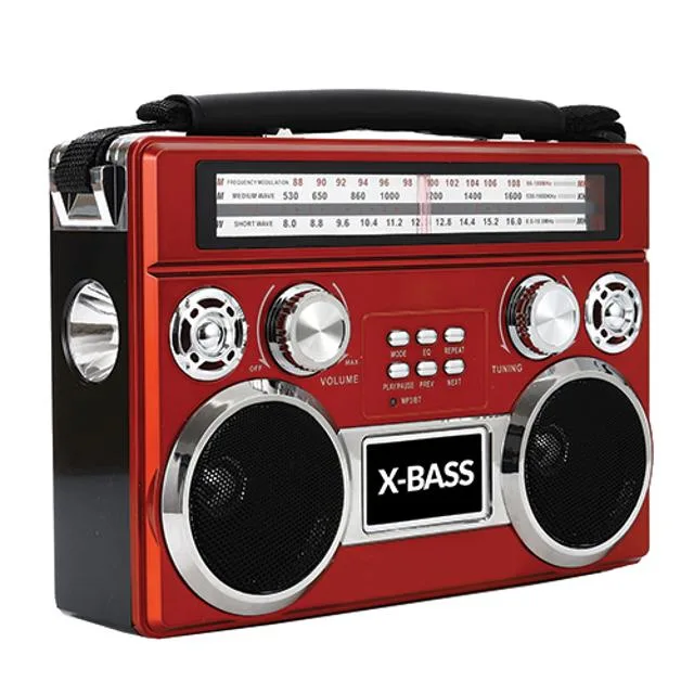 SUPERSONIC SUPERSONIC SC-1097BT Retro AM/FM/SW 3-Band Radio Bluetooth Torch — product photo