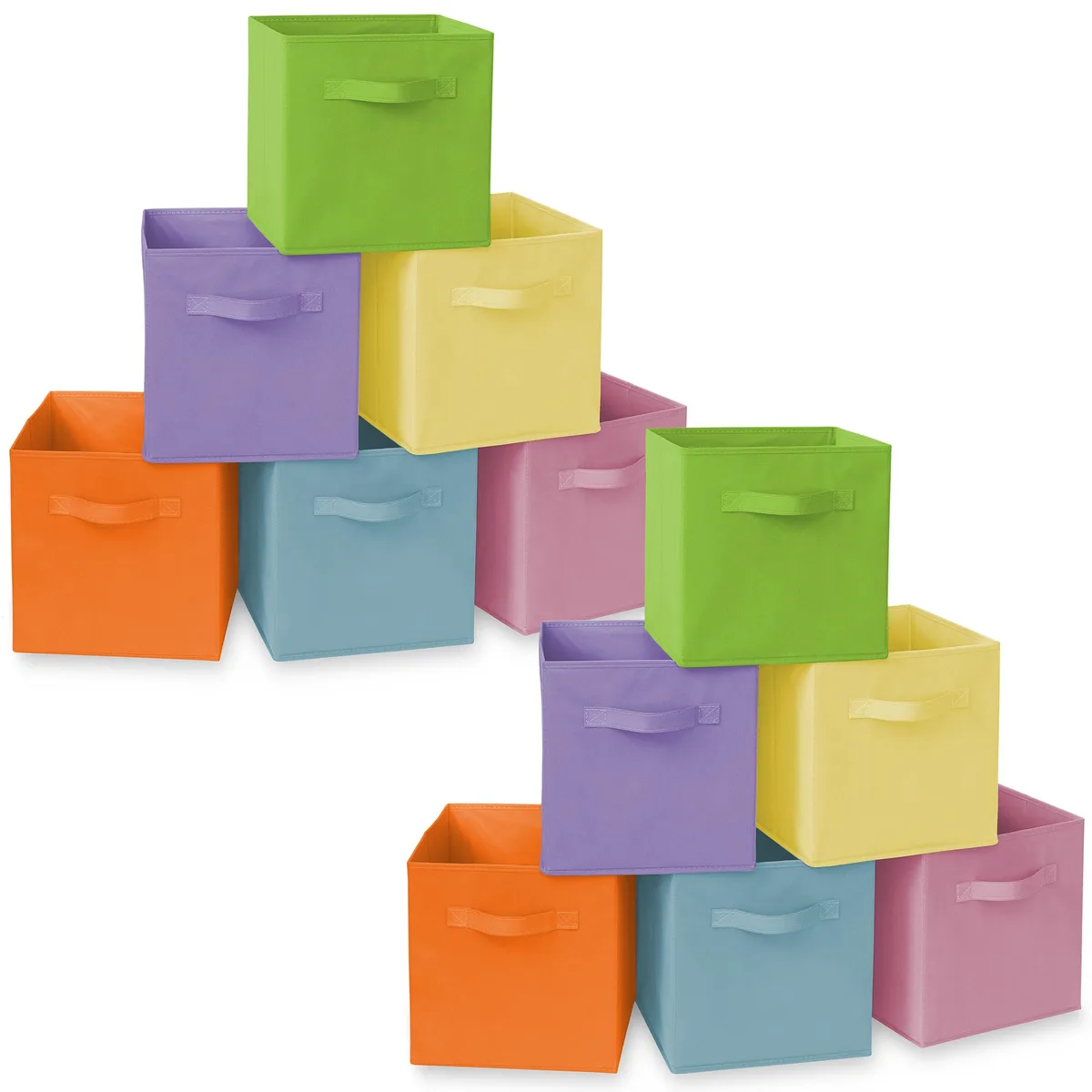 Casafield Casafield Set of 12 Collapsible Fabric Cube Storage Bins Multicolor 11 — product photo