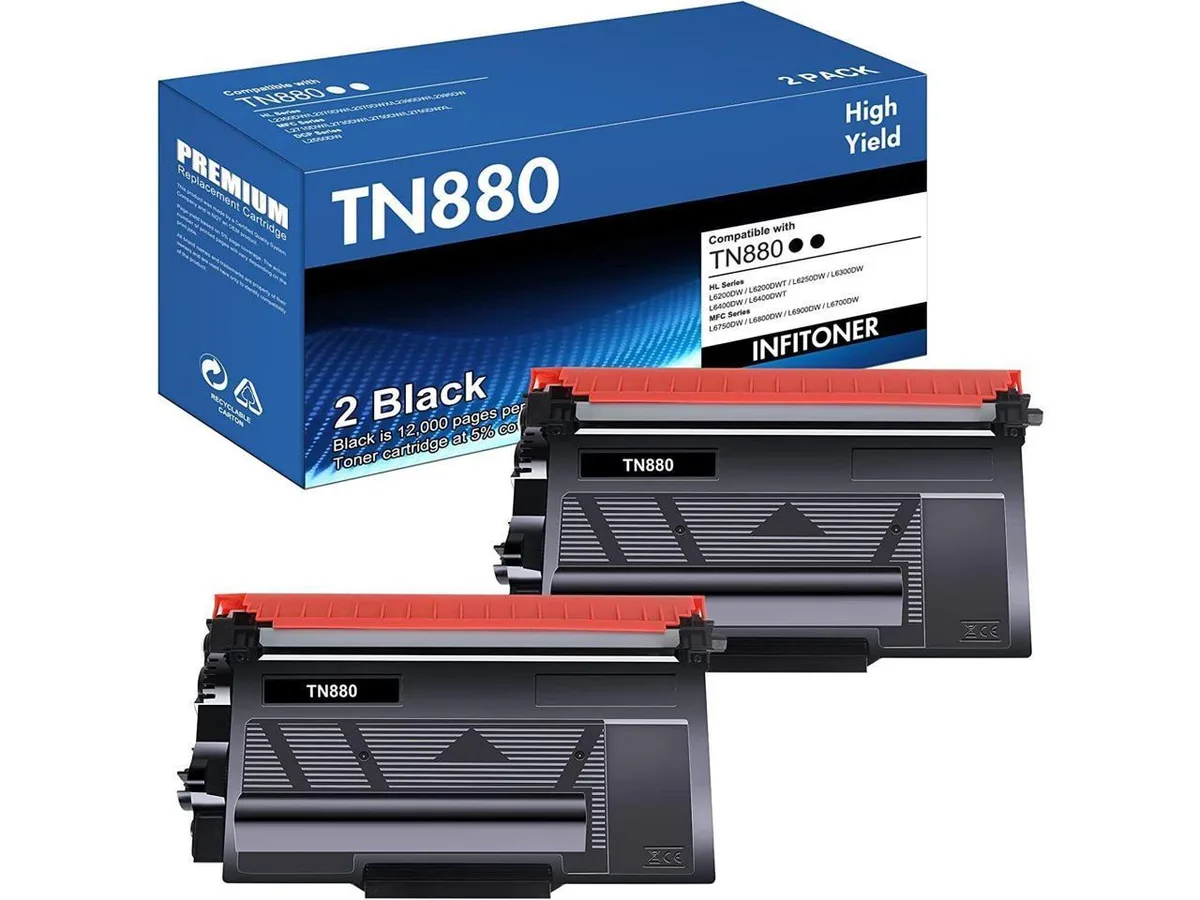 V4ink V4ink TN880 Black Toner Cartridge 2PK 12000 Pages — product photo