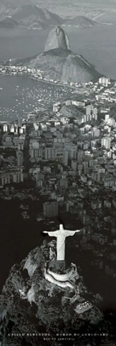 Poster print of Cristo Redentor statue in Rio De Janeiro, 21 by 62 inches, paper finish