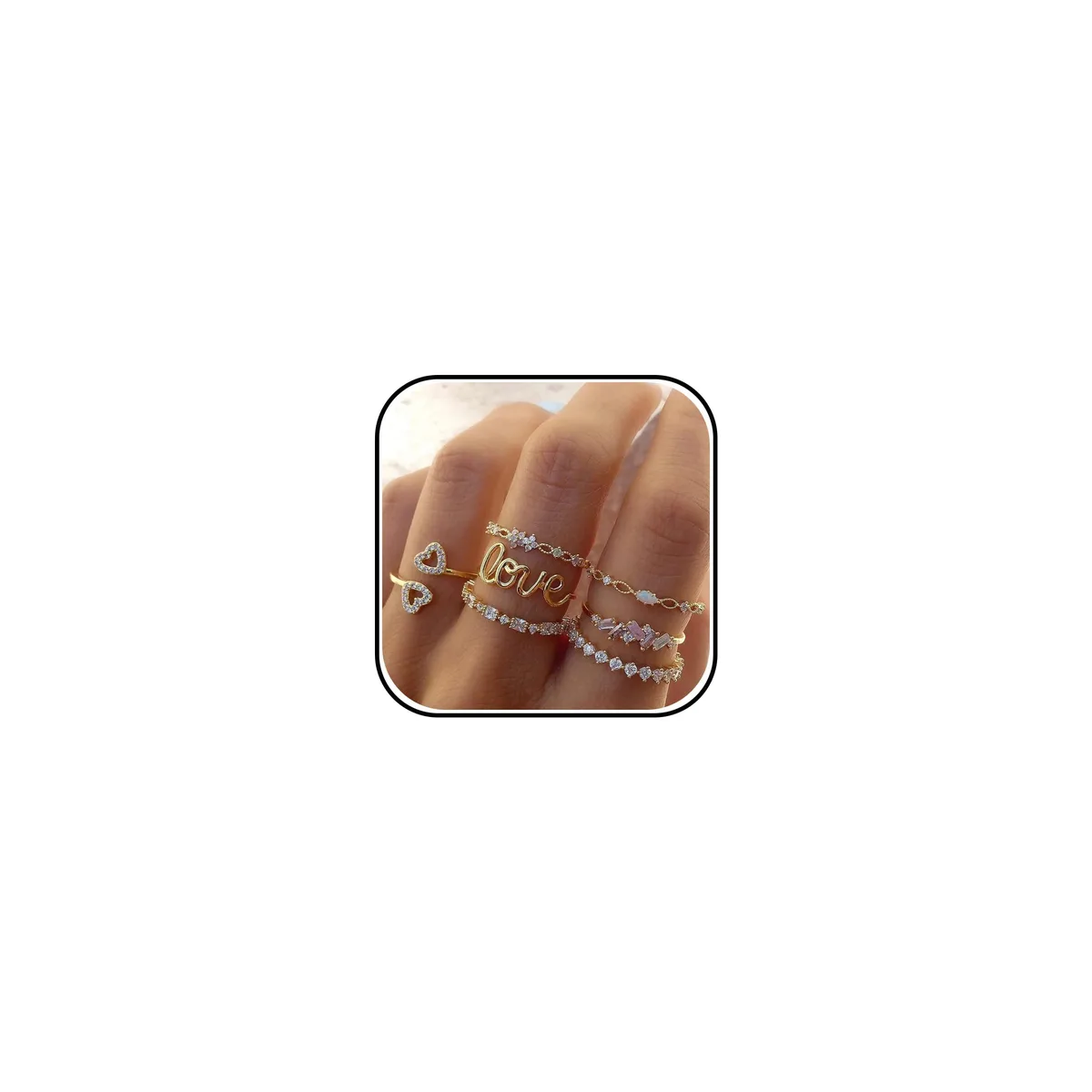  Harry and Henry Gold Stackable Ring Set 14 kt — product photo