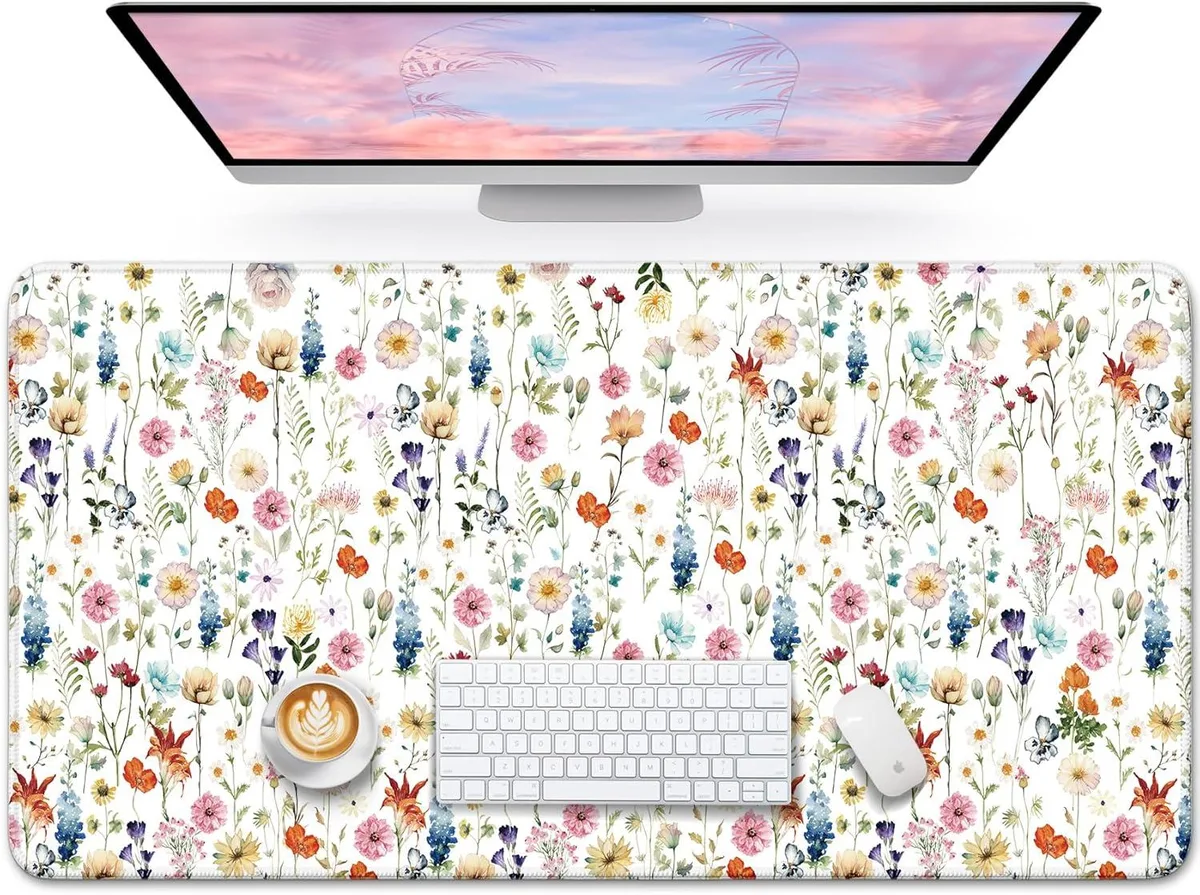 BAOFENG BAOFENG Large Mouse Pad Wildflowers 31.5 x 11.8 — product photo