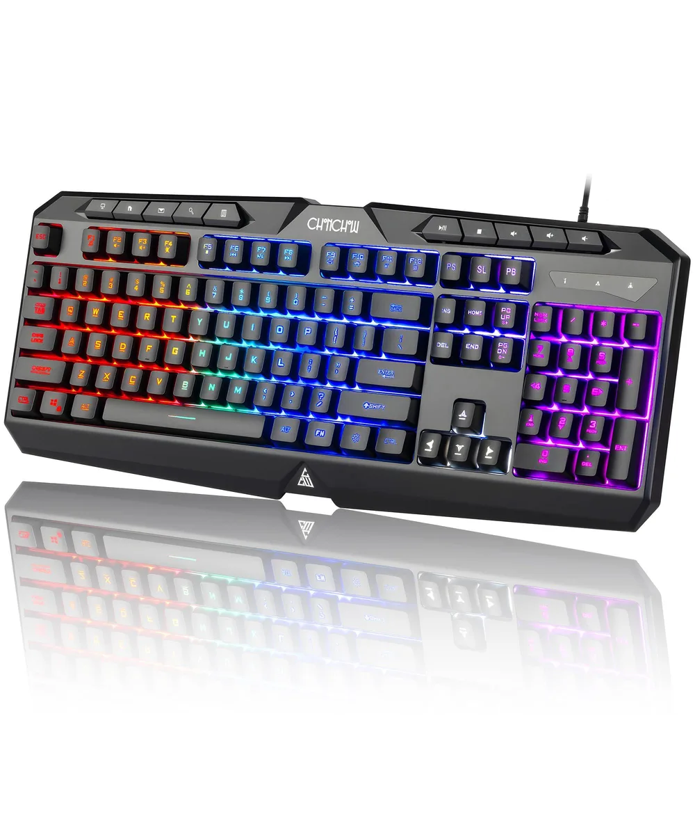  CHONCHOW 4000 104-Key Rainbow Backlit Gaming Keyboard — product photo