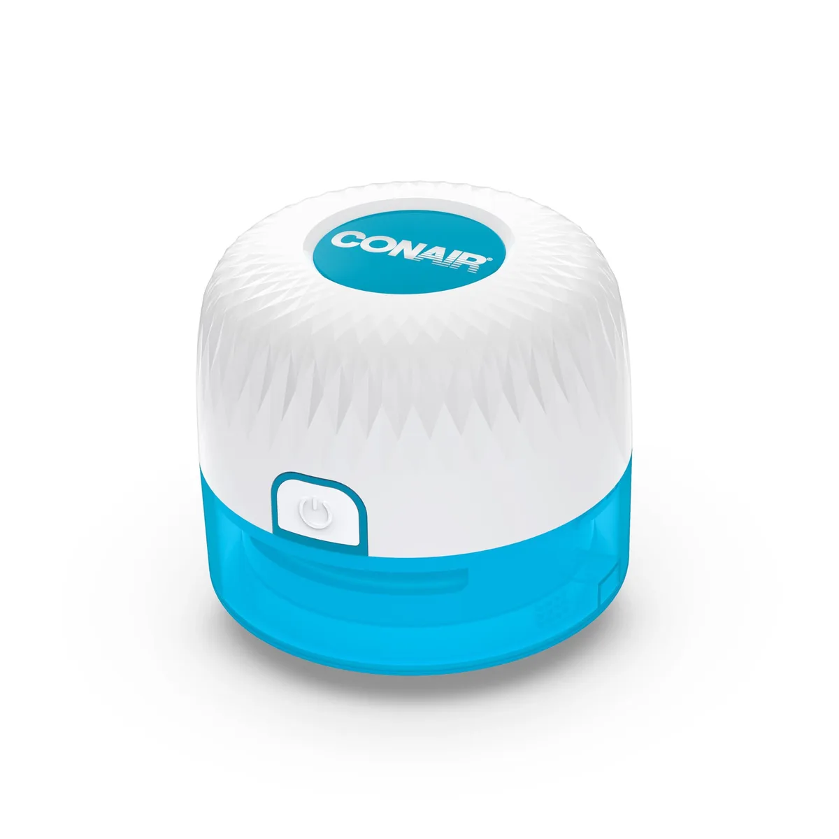 Compact blue fabric shaver with large honeycomb mesh head and detachable lint collector