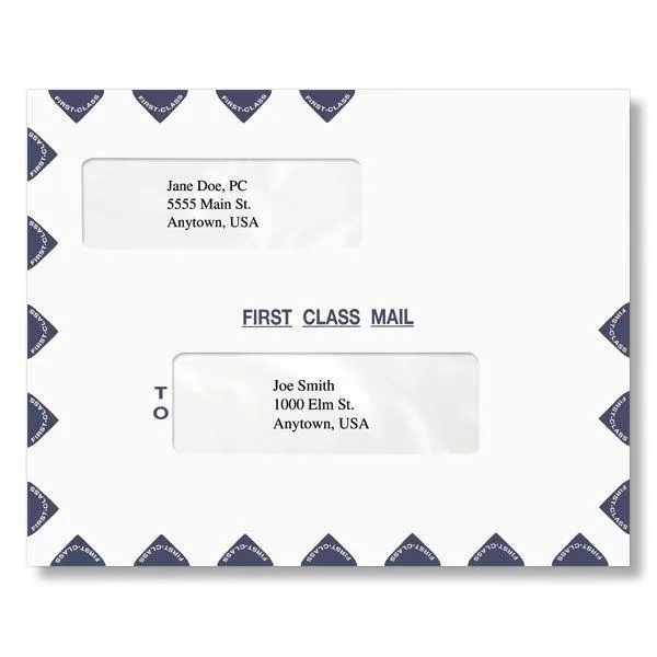 Complyright Complyright Landscape Envelope for Ultra Tax Peel &amp; Seal Double Window Pack of 50 — product photo