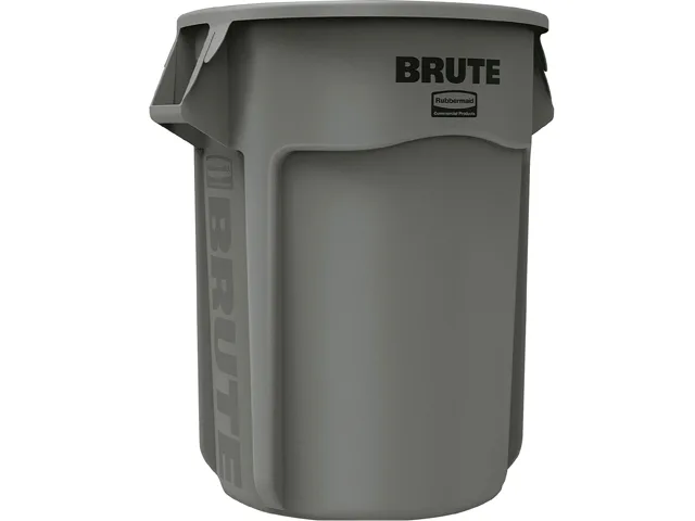 Rubbermaid Commercial Rubbermaid Commercial 265500GYCT Brute Vented 55-gal Container 33.2" H x 26.4" Dia Gray cleaning — product photo