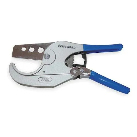 Westward ratchet PVC pipe cutter, aluminum body, steel blade, 11 in long