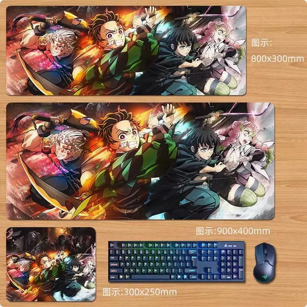 Enfain Enfain Demon Slayer mouse pad 800×300mm stitched edges — product photo
