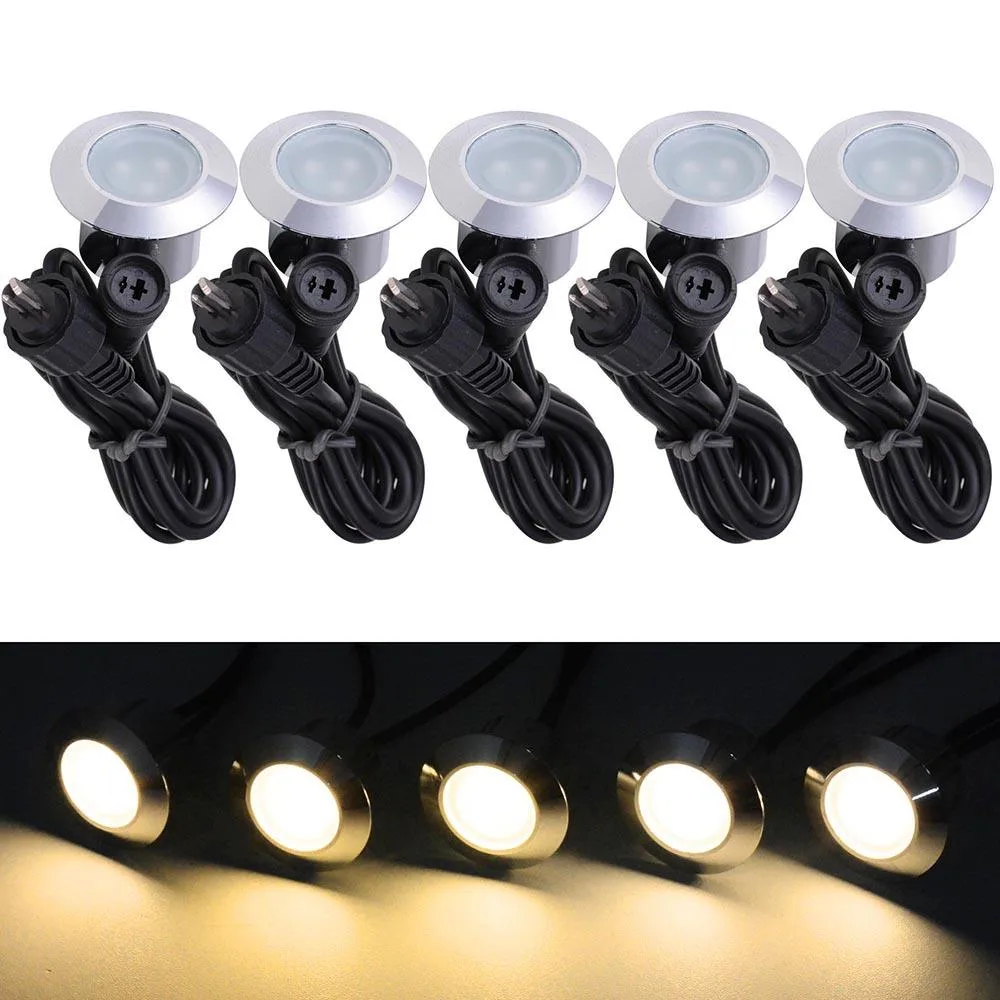 Yescom USA, Inc. Yescom USA, Inc. 11DCL001-WARMW-5 5-Pack LED Landscape Lighting 12V 3000K IP67 — product photo