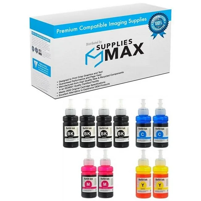SuppliesMax SuppliesMax T6644-4B2CS Ink Bottle Combo Pack 4BK 2C 2M 2Y 70ml 6500 Pages — product photo