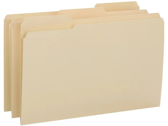 Smead Smead 15434 File Folder, 1/3 Cut Reinforced Tab, Legal, Manila, 14 pt, 100/Box — product photo