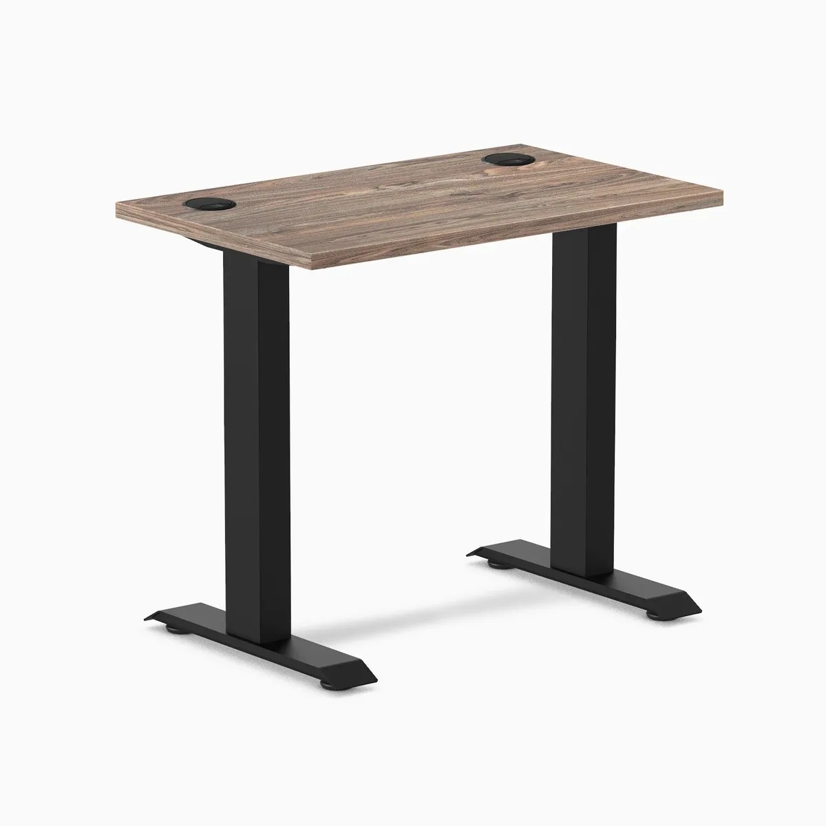 Desky Desky Zero Mini Office Desk Natural Walnut 32 x 20 in Matte Black — product photo