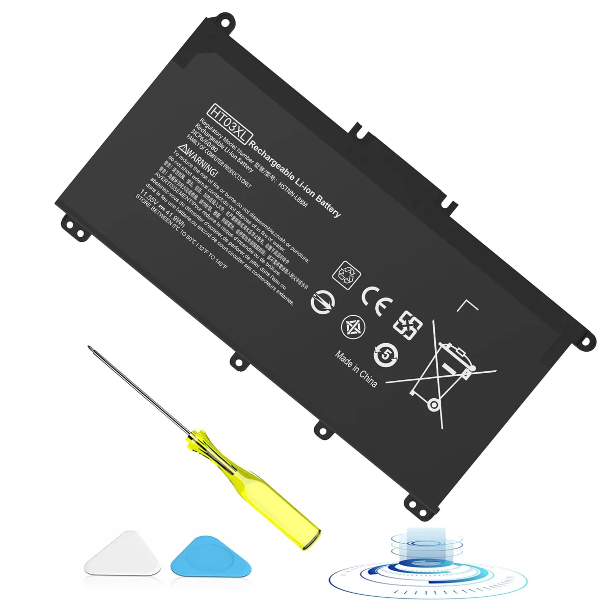 2-Power HT03XL 41.9 Wh 11.55 V laptop battery — product photo