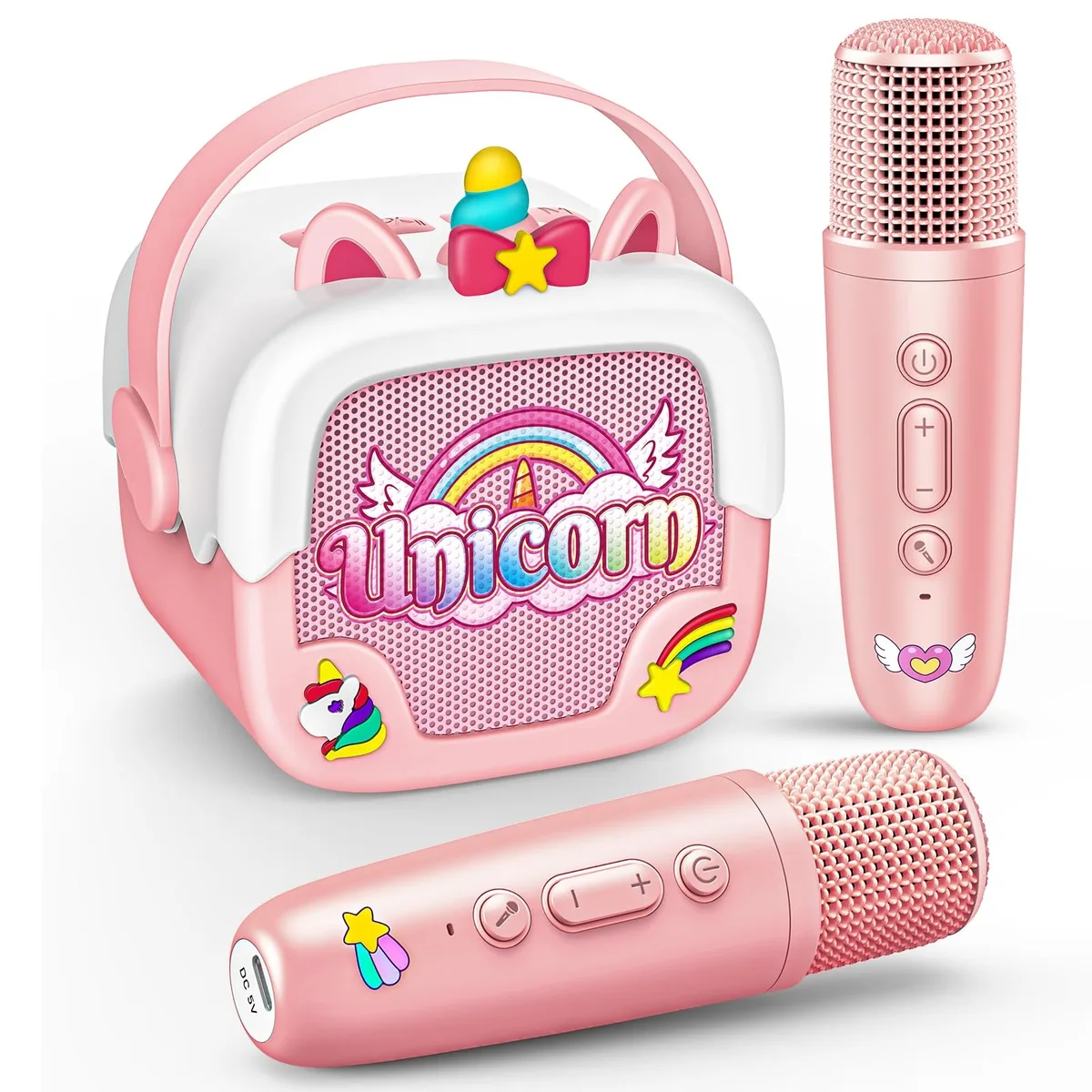 Delighkidz WJ121742 Unicorn Karaoke System with 2 Wireless Mics — product photo