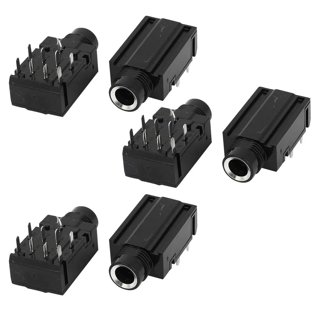 Unique-Bargains Unique-Bargains 6 Pcs 9 Pins 6.35mm Stereo Socket Headphones Jack PCB Panel Mount Adapter live sound amplifier — product photo