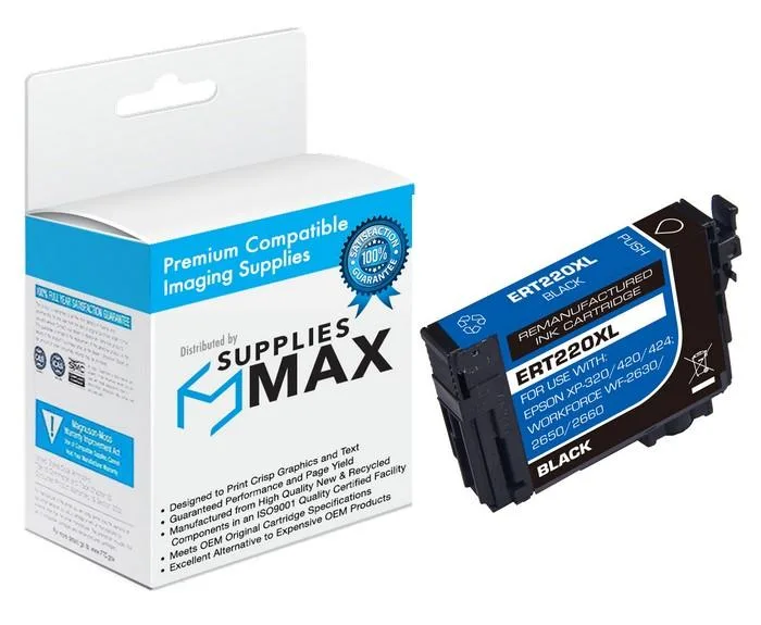SuppliesMax SuppliesMax T220XL120 Black Ink Cartridge 500 Pages — product photo