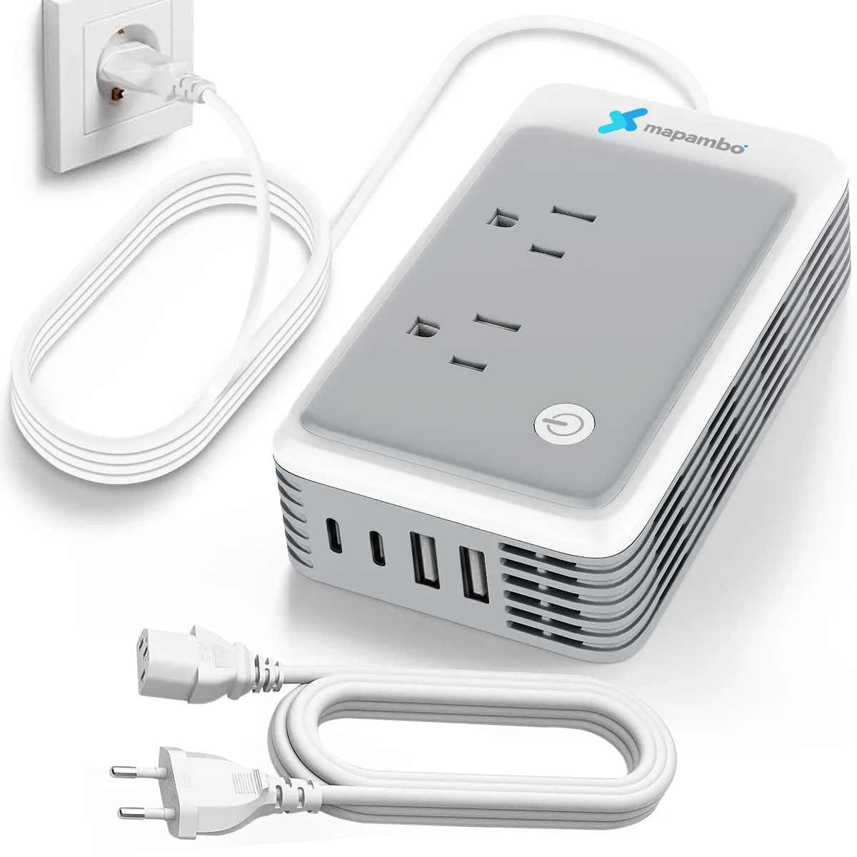  Mapambo 220V to 110V 300W USB Converter Type C-Europe — product photo