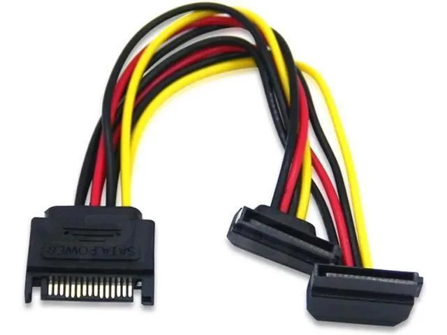 Manw Manw 1-to-2 Right Angle 15Pin SATA Power Splitter Cable — product photo