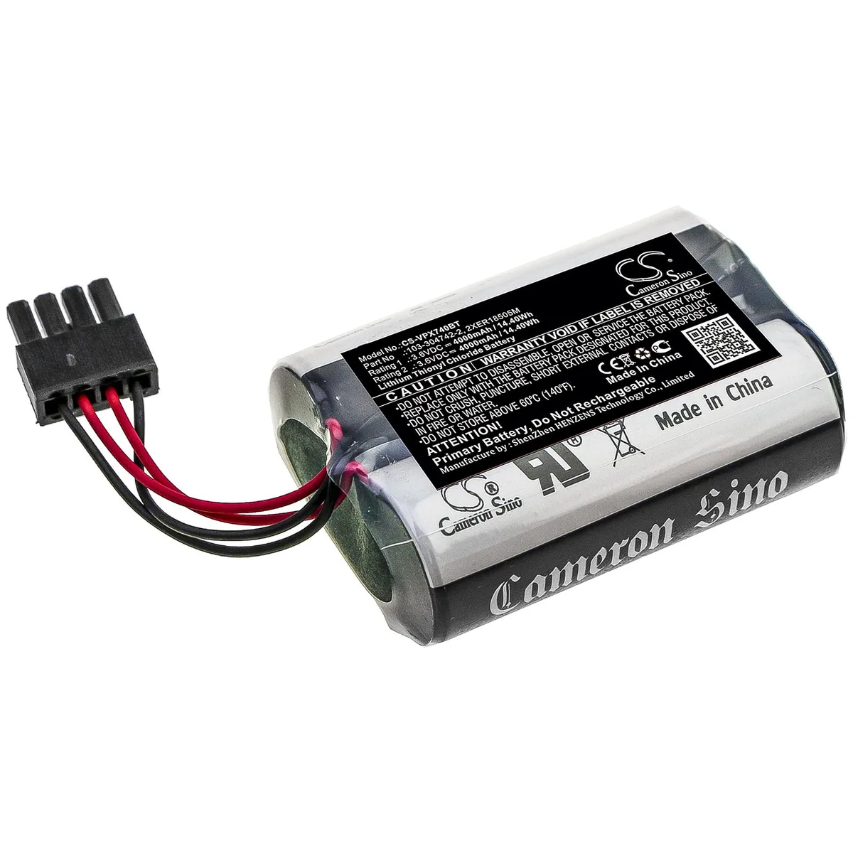 Cameron & Co Cameron & Co DS-CS-VPX740BT 3.6V 4000mAh Li-SOCl2 Black surveillance accessory — product photo