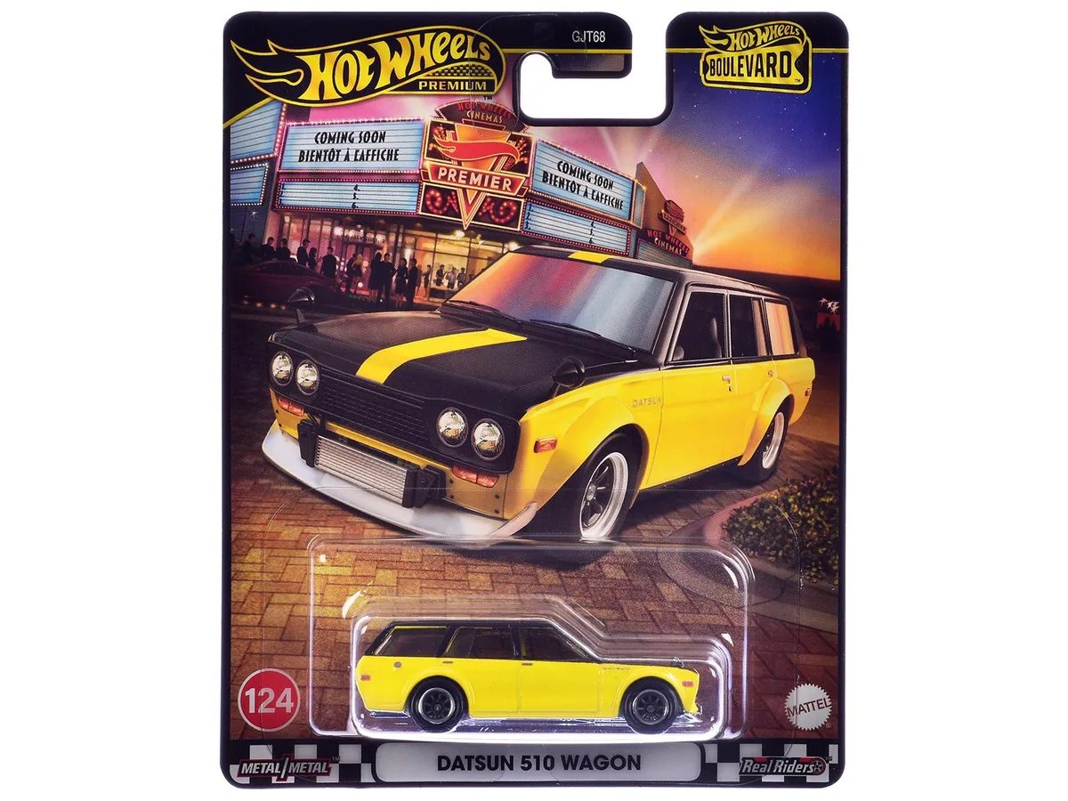 Hot Wheels Hot Wheels Datsun 510 Wagon Yellow Black Boulevard 2.75 in — product photo