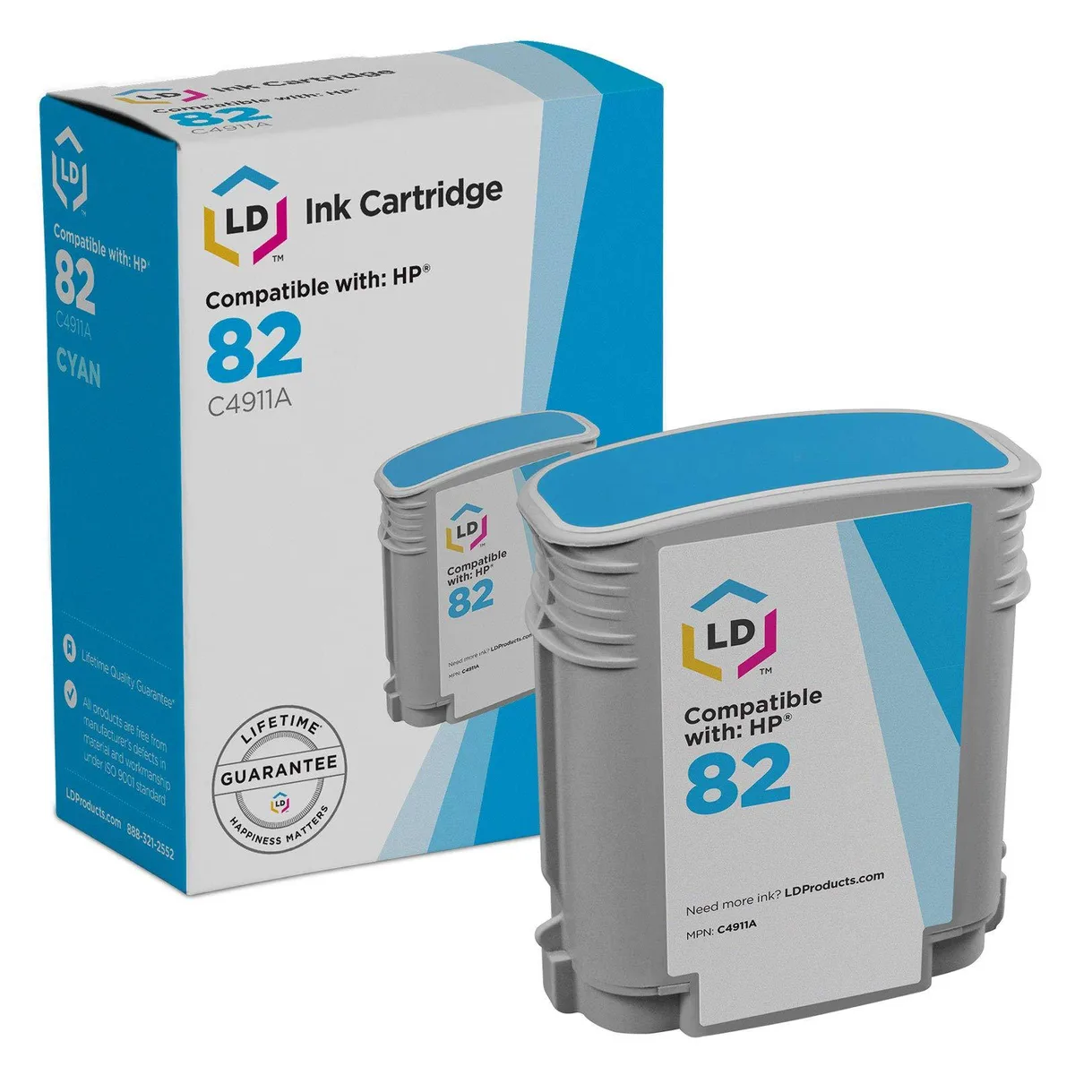 LD Products LD Products HP 82 C4911A Cyan Ink Cartridge 3200 Pages — product photo