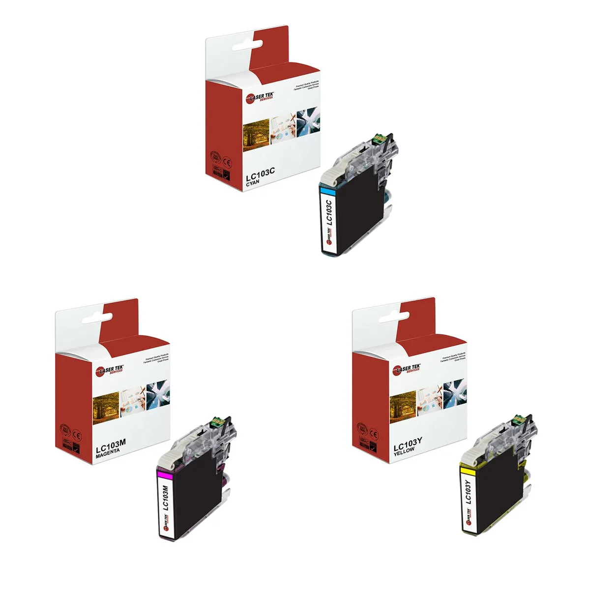 Laser Tek Services Laser Tek Services 11-Pack Ink Cartridges LC105 LC107 LC103 — product photo