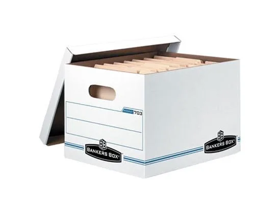 FELLOWES Fellowes 703 Cardboard File Boxes Set of 12 10x12x15 — product photo