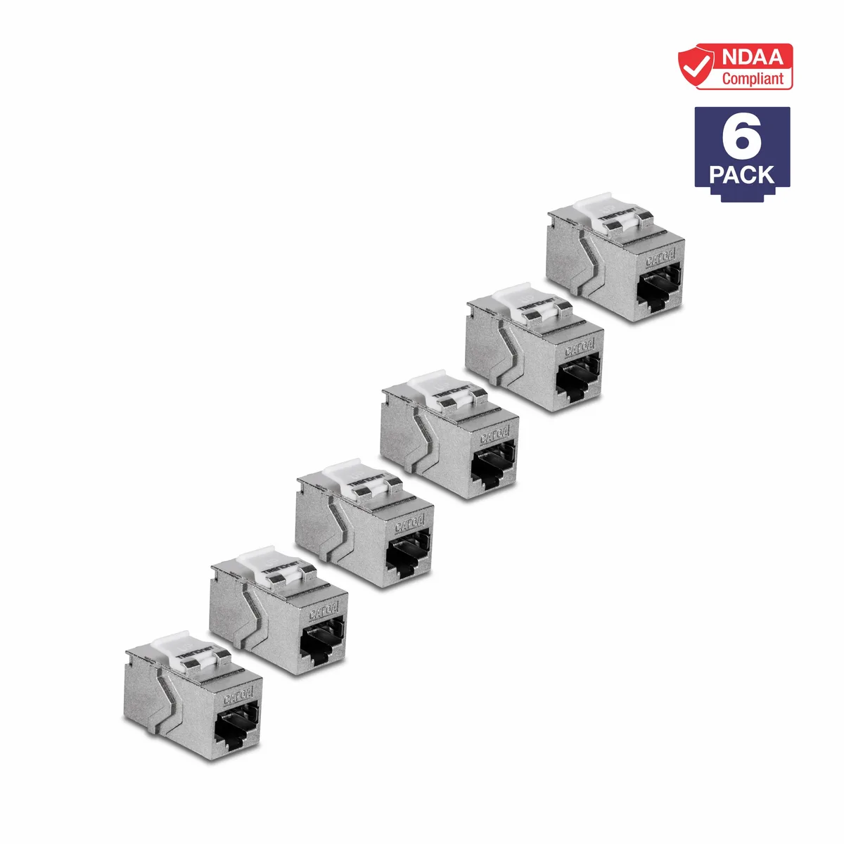 TRENDnet TRENDnet TC-KC06C6A Cat6A Keystone Inline Coupler 6-Pack — product photo