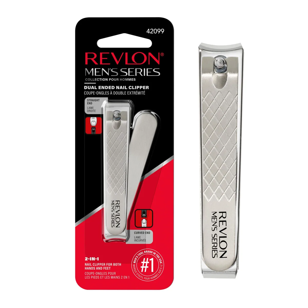  Revlon 9596-64 Dual-Ended Nail Clipper Silver — product photo
