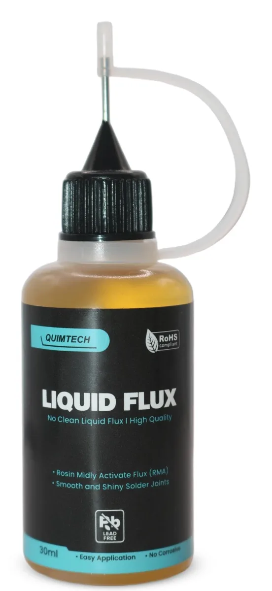 Clear 30 ml dropper bottle of liquid solder flux CP-4023